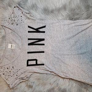 PINK Gray Top size XS